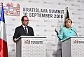 François Hollande et Angela Merkel (2016)