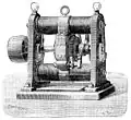 Moteur Gramme à courant continu (années 1880).