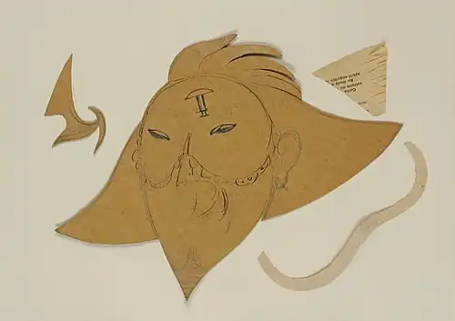 Pablo Gargallo, carton découpé Arlequin souriant, 1927