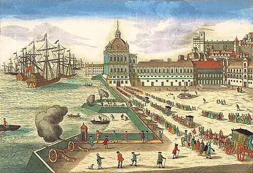 Vue de la place au XVIIIe&nbsp;siècle