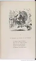 Page de Bêtes et gens, Fables et contes humoristiques à la plume et au crayon.