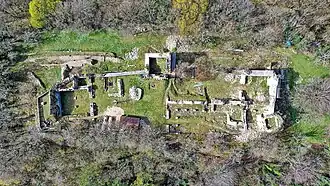 Les ruines vues de dessus.