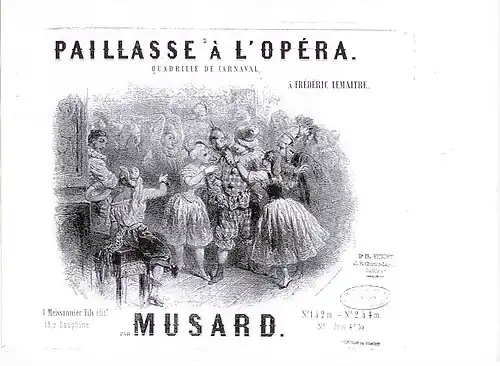 Couverture de la partition Paillasse à l'Opéra