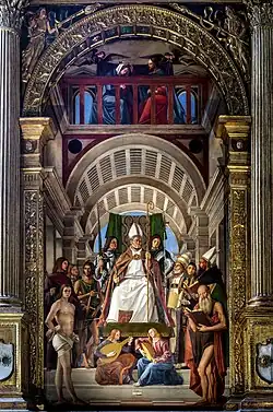 Saint Ambroise des Milanais Alvise Vivarini et Marco Basaiti.