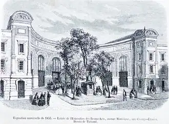 gravure : le palais des Beaux-Arts