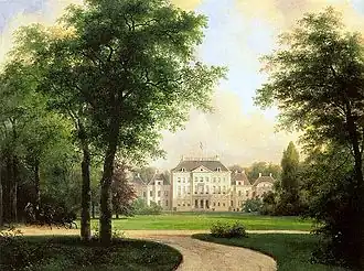 Peinture du palais par Andreas Schelfhout, en 1838.