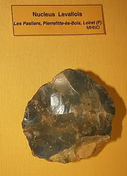 Nucleus Levallois trouvé à Pierrefitte-ès-Bois