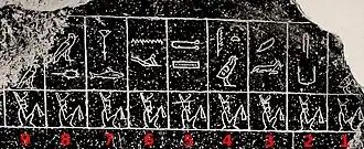 Rois prédynastiques sur le fragment de Palerme