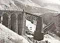Le pont de Yarmouk de la ligne de la vallée de Jezreel après un sabotage du Palmach lors de la nuit des ponts, 16–17 juin 1946.