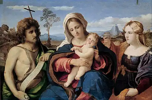 La Vierge à l'Enfant, Jean le Baptiste et Madeleine.