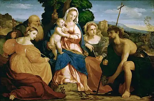 La Vierge, Sainte Catherine et Jean le Baptiste Kunsthistorisches Museum, Vienne.