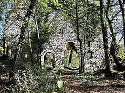 Muraille protégeant le château derrière.