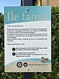 Panneau de l'île Fanac.
