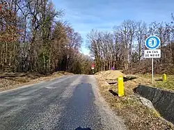 Panneau B26 avec panonceau M9z en cas de neige
