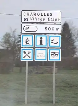 Panneau D44 : signalisation avancée.