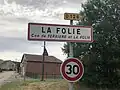 Panneau d'entrée de Lafolie