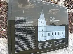 Panneau d'information de l'église Saint-Germain.