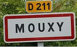 panneau indicateur de Mouxy