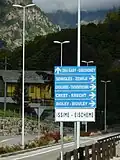 Signalisation bilingue français-töitschu à Issime.