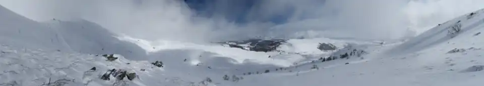 Vue aérienne de la station.