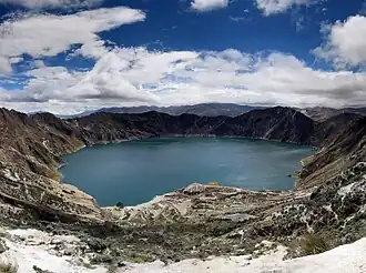 Lac de cratère du Quilotoa.