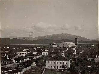 Panorama de Scutari, surplombé par la cathédrale (1916)