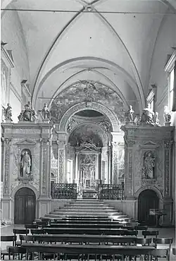 Intérieur de l’Église en 1973.