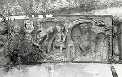 Détail du mur d'intérieur.