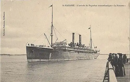 Arrivée du paquebot La Navarre (1893-1925).