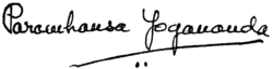 signature de Paramahansa Yogananda