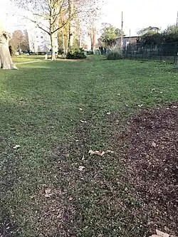 trace de la canalisation du ruisseau d'Ars au parc Robespierre à Talence