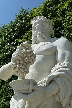 Faune (détail), demi-lune du parterre de Latone, parc de Versailles.