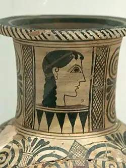 Col d'une hydrie de type « mélien ». Paros, 625-600Musée arch. Mykonos