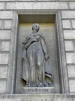 Statue de sainte Christine, église de la Madeleine à Paris