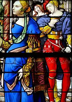 Une femme et des jeunes gens.