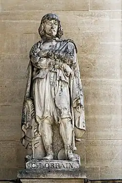 Claude Lorrain, Paris, palais du Louvre, aile Henri II.