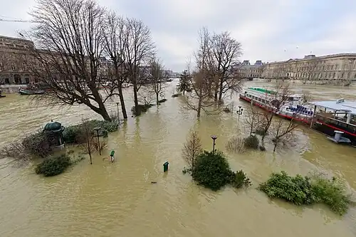 Sous la crue, en 2018.