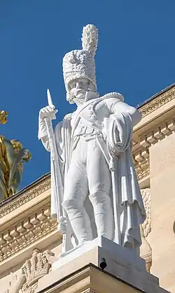 Le Carabinier à cheval (1809), Paris, arc de triomphe du Carrousel.
