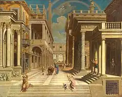 Paris Bordone, Apparition de la Sibylle à l'empereur Auguste (1550)