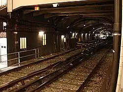 Tiroirs de retournement, en arrière-station.