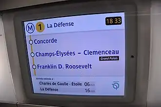 Un écran d'information Dilidam.