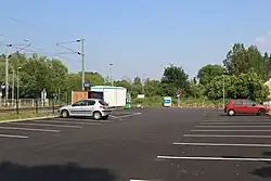 Le nouveau parking de la gare en 2012.