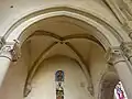 Voûte de la chapelle orientée nord.