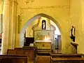 Croisillon sud, vue dans la chapelle orientée sud.