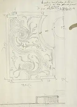 Parterre du château d'Issy, vers 1690. Stockholm, Nationalmuseum.