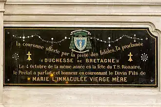 Couronnement du tableau de Notre-Dame de Bonne Nouvelle en 1908. (2)