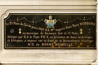 Couronnement du tableau de Notre-Dame de Bonne Nouvelle en 1908. (1)