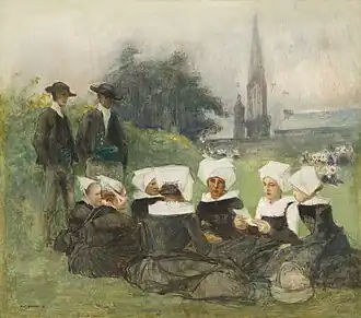 Étude pour Les Bretonnes au pardon, vers 1887, National Gallery of Art, Washington.