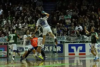 Match de handball en 2014.