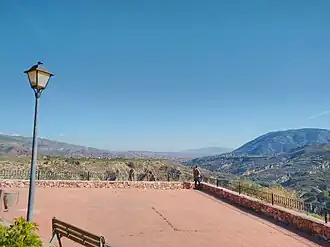 Vue vers l'est sur le Mirador Tajo del Faraite
